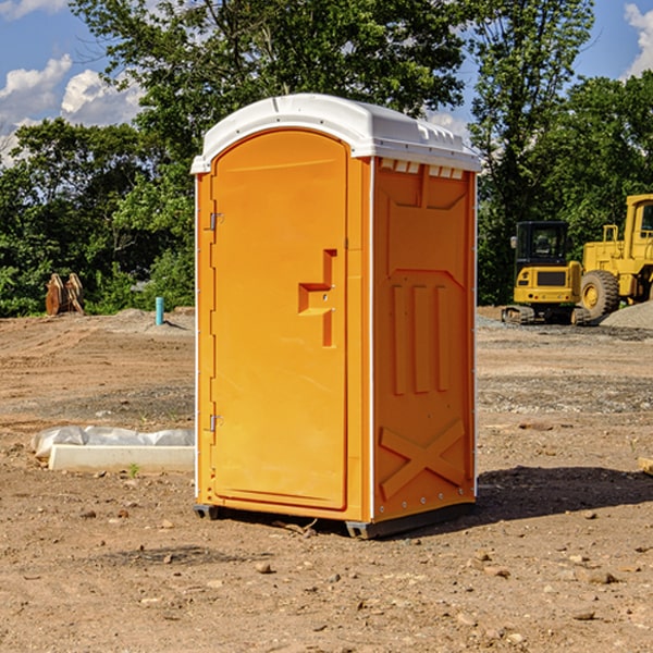 how often are the porta potties cleaned and serviced during a rental period in Monroe County